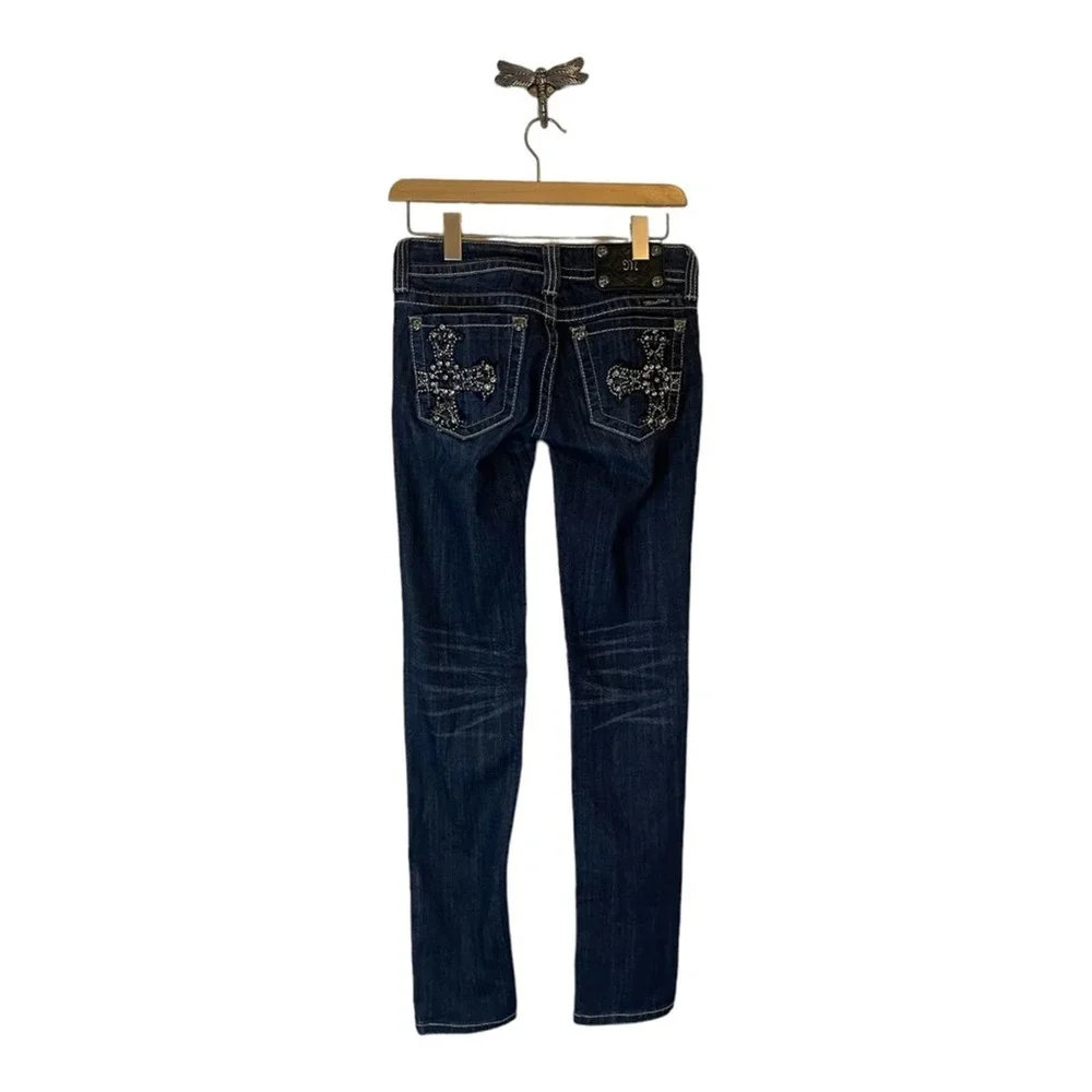 Miss Me Cross Embellished Pockets Skinny Jeans Women’s Size 25 - Picture 4 of 11